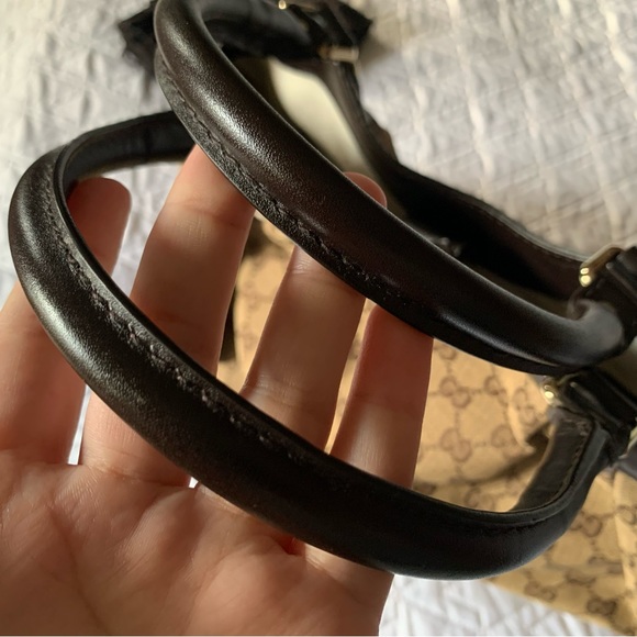 Like New GUCCI Sukey GG Canvas Medium Tote Shoulder Bag Brown Tan Monogram - Picture 12 of 17